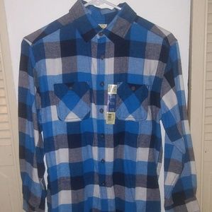 Blue, Black & White Flannel XL